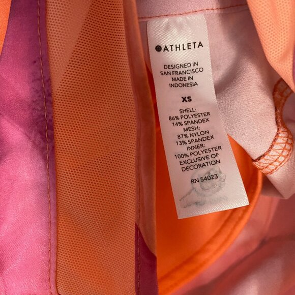 Athleta Printed Mesh Racer Run Shorts Size XS | 4" Inseam - Picture 8 of 9